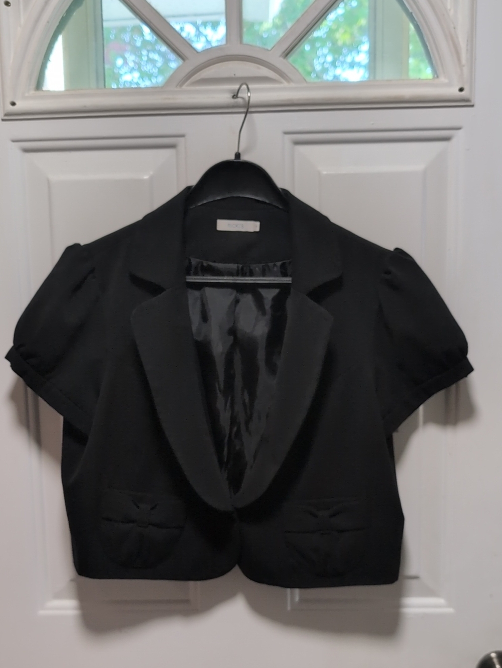 Ricki's Black Cropped Short-Sleeve Blazer